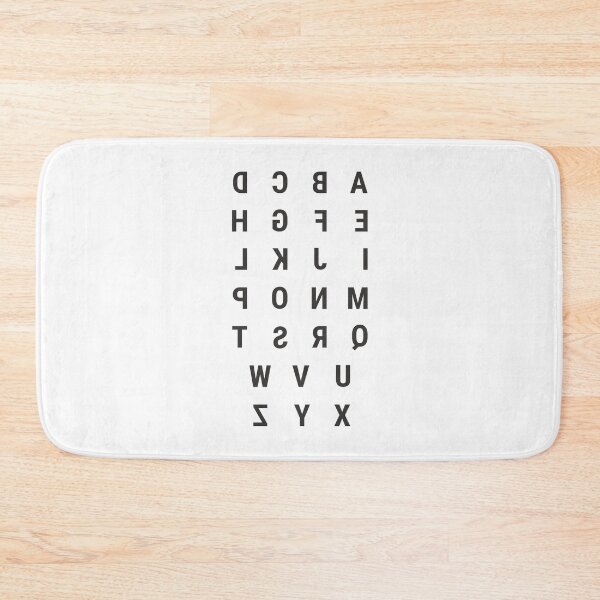 Item preview, English alphabets reverse mirror letters designed and sold by Think4Prints.