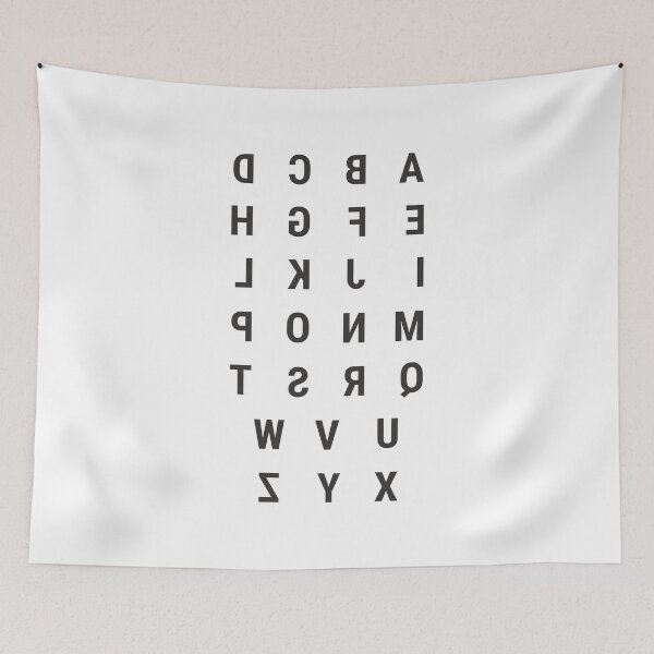 Item preview, English alphabets reverse mirror letters designed and sold by Think4Prints.