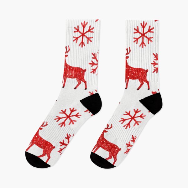 Artikelvorschau, Minimalistisches nordisches Rentier-Weihnachtsmuster – Skandinavisches Winterdesign entworfen und verkauft von Alquimia Lunar.