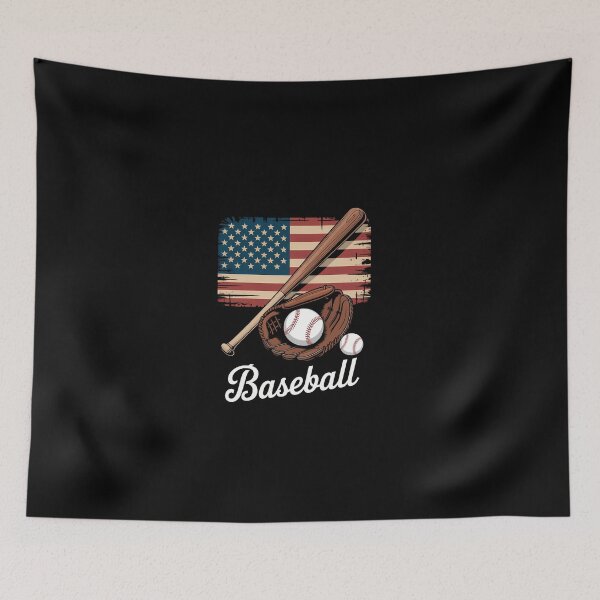 Aperçu de l'œuvre Joueur de baseball avec drapeau américain créée et vendue par bongsentrang.