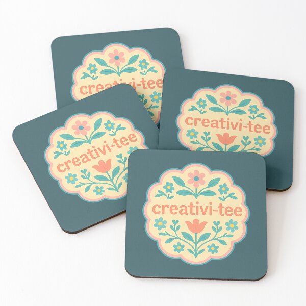 Item preview, CREATIVI-TEE joyful circular emblem – Scandinavian Folk Art by heidiannemorris © designed and sold by FOLK ART FUSION by heidiannemorris.