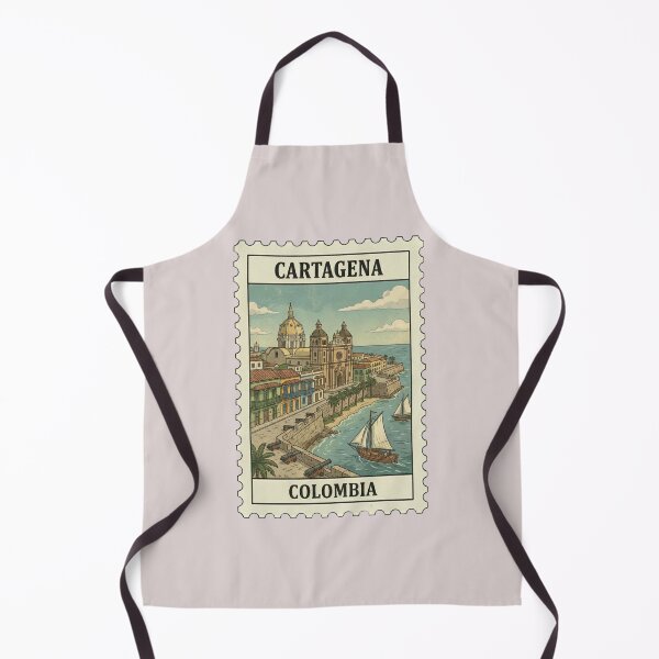 Item preview, Vintage Cartagena Stamp – Walled City & Cathedral designed and sold by allaboutstamps.