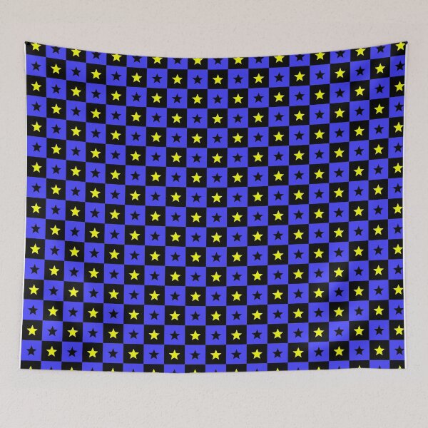 Item preview, Modern Blue Grid Pattern with Checkered Design designed and sold by RoyalStarsPatts.