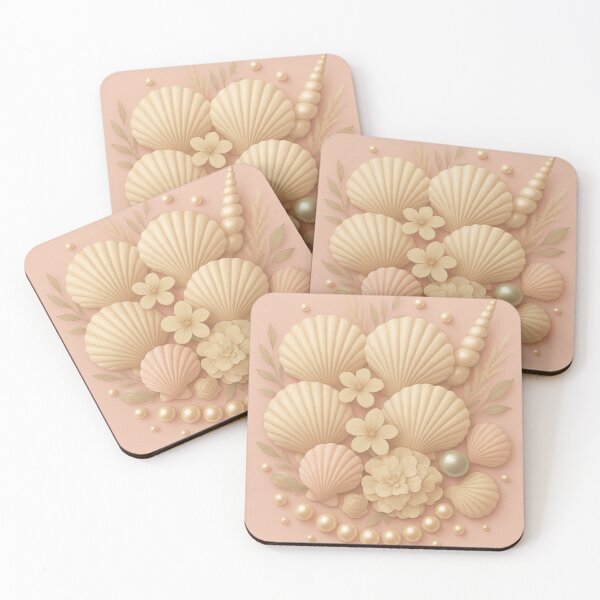Item preview, Soft Seashells and Pearls Harmony designed and sold by EsraaCreations.