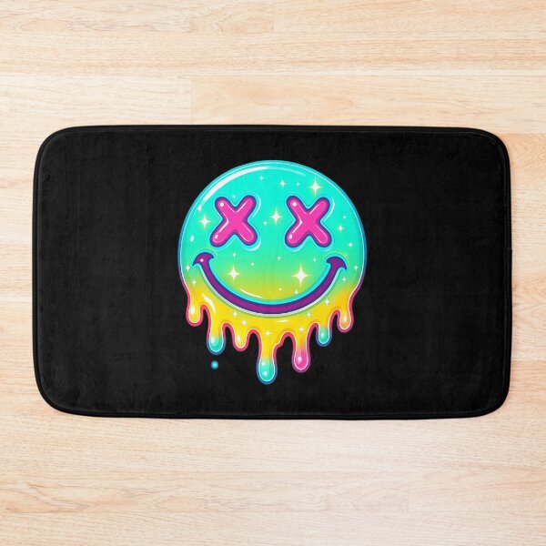 Item preview, Melting Neon Smiley – Nirvana Inspired Vaporwave Fan Art designed and sold by AddictiveDesign.