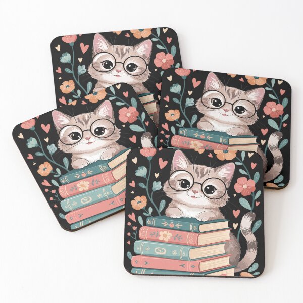 Item preview, Cute Cat  Books Lover  designed and sold by RoyTill0Art.