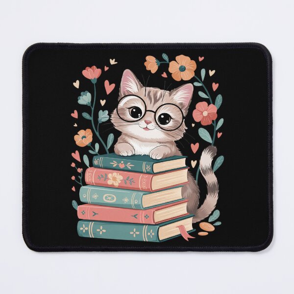Item preview, Cute Cat Books Lover designed and sold by RoyTill0Art.