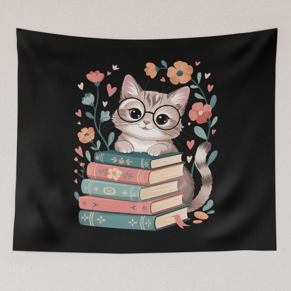 Item preview, Cute Cat  Books Lover  designed and sold by RoyTill0Art.