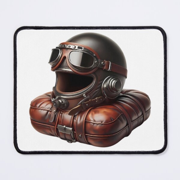 Item preview, Vintage Biker Gear Helmet Goggles Leather Art designed and sold by DrawDrip.