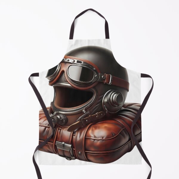 Item preview, Vintage Biker Gear Helmet Goggles Leather Art designed and sold by DrawDrip.