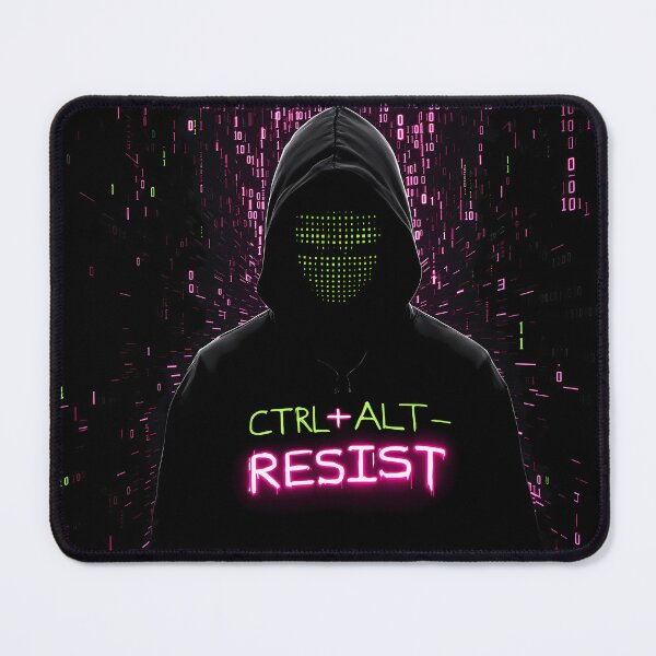 Item preview, CTRL + ALT + RESIST: Neon Hacker Hooded Figure designed and sold by Neon Nova Studio.