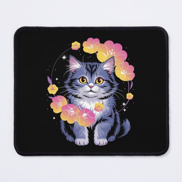 Item preview, Cute Cat Flowers Floral Girls Kids Cute Kitten Cat Lover  designed and sold by RoyTill0Art.