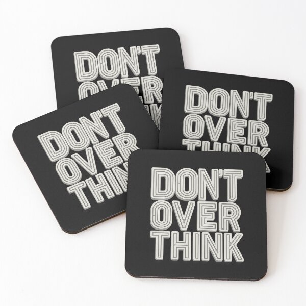 Item preview, DON’T OVERTHINK - Futuristic Topographic Typography designed and sold by MKreative Studio.