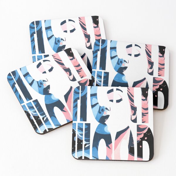 Item preview, Hollywood Star – Pastel Muse Portrait in Typographic Glow designed and sold by denip.
