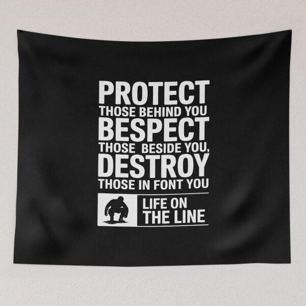 Item preview, Football Lineman - Protect, Respect, Destroy Motto  designed and sold by FadeOfThrone.