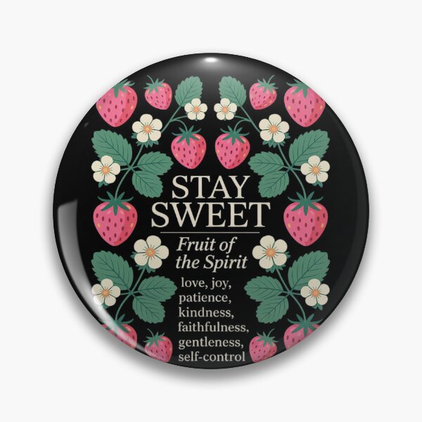 Item preview, Stay Sweet Fruit Of The Spirit, Boho Christian Strawberry  designed and sold by RuthGAArt.