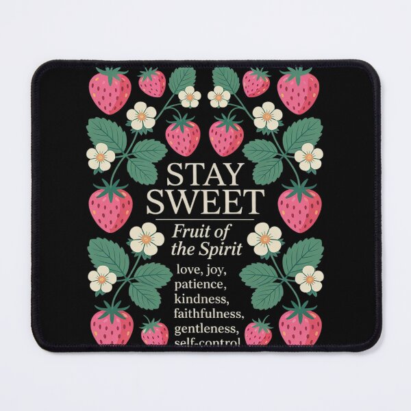 Item preview, Stay Sweet Fruit Of The Spirit, Boho Christian Strawberry  designed and sold by RuthGAArt.