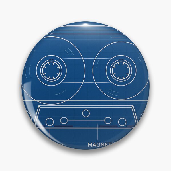 Item preview, Compact Audio Wonder – Cassette Tape Blueprint Poster designed and sold by Grand Illusions.