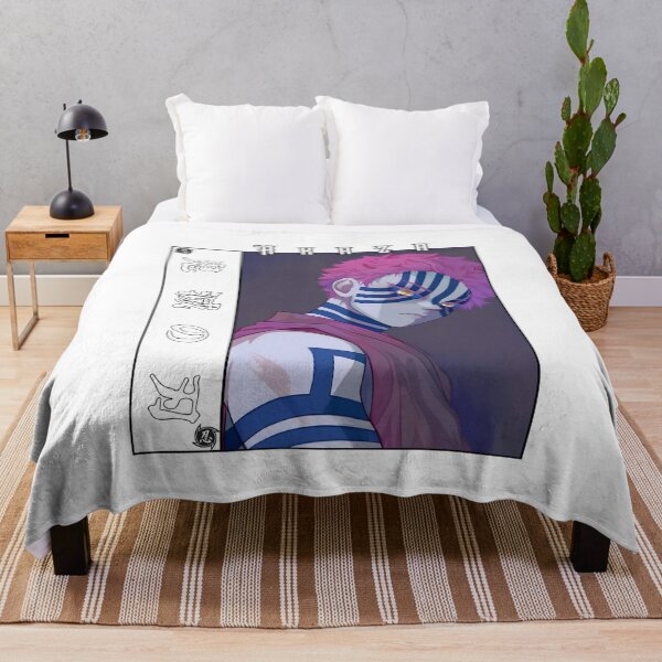 Item preview, Martial Demon Warrior – Blue Striped Fighter Anime Artwork designed and sold by lamiarte.