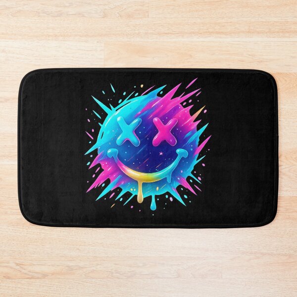 Aperçu de l'œuvre Cosmic Splash Melted Smiley – Fan art inspiré de Nirvana créée et vendue par AddictiveDesign.