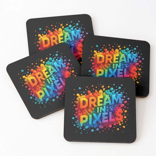 Item preview, Dream in Pixels - 3D Voxel Explosion Typography designed and sold by MKreative Studio.