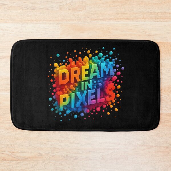 Item preview, Dream in Pixels - 3D Voxel Explosion Typography designed and sold by MKreative Studio.