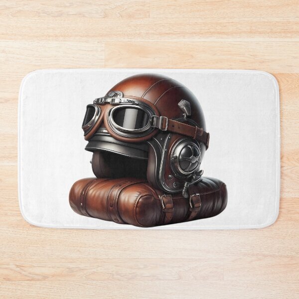 Item preview, Steampunk Biker Helmet Vintage Goggles Leather Art designed and sold by DrawDrip.