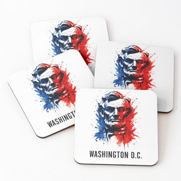 Item preview, Lincoln at Washington D.C. – Patriotic Brushstroke Legacy Design designed and sold by denip.