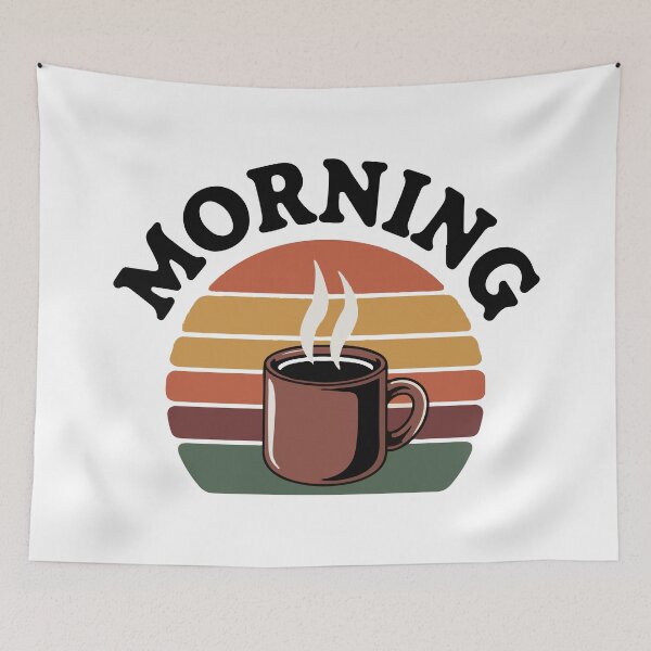 Item preview, Morning Brew - Coffee Lover 70s Retro Sunset  designed and sold by 101univers.