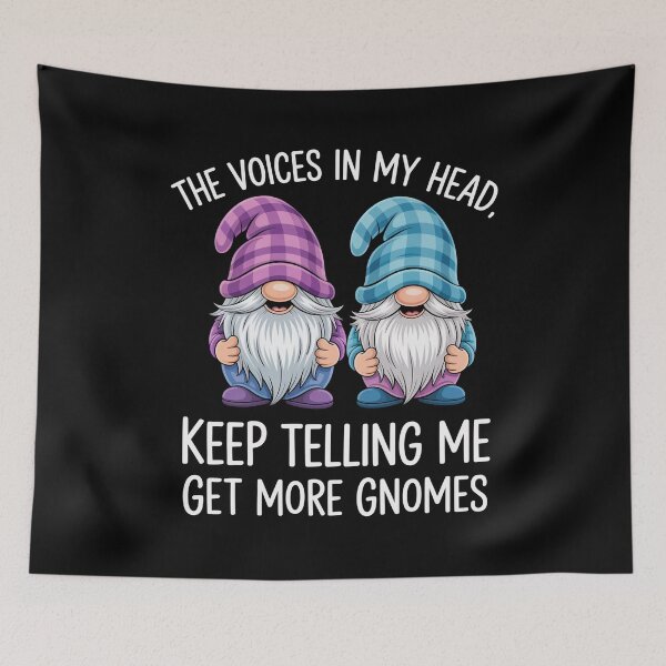 Item preview, The Little Voices In My Head Keep Telling Me Get More Gnomes designed and sold by SiegridOffical.
