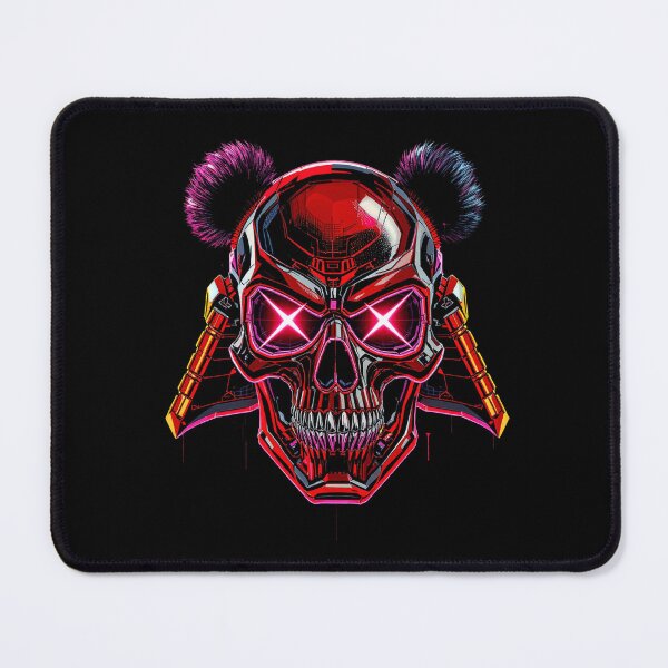 Item preview, Panda Skull Cyber Samurai | Neon Red Mask Vector designed and sold by ColorSplash123.