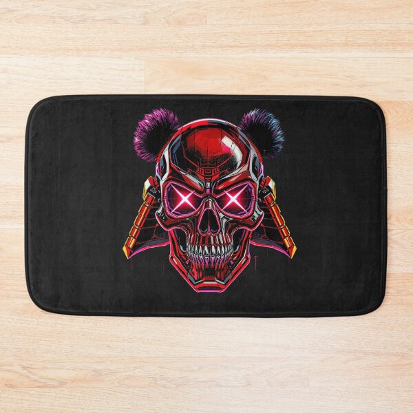 Item preview, Panda Skull Cyber Samurai | Neon Red Mask Vector designed and sold by ColorSplash123.