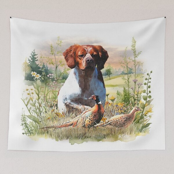 Item preview, Brittany Spaniel – Field, Focus, Pheasant , Art  designed and sold by TammyHunterArt.