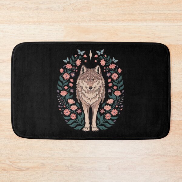 Item preview, Cute Flower Wolf on summer Floral Wolf  designed and sold by RoyTill0Art.