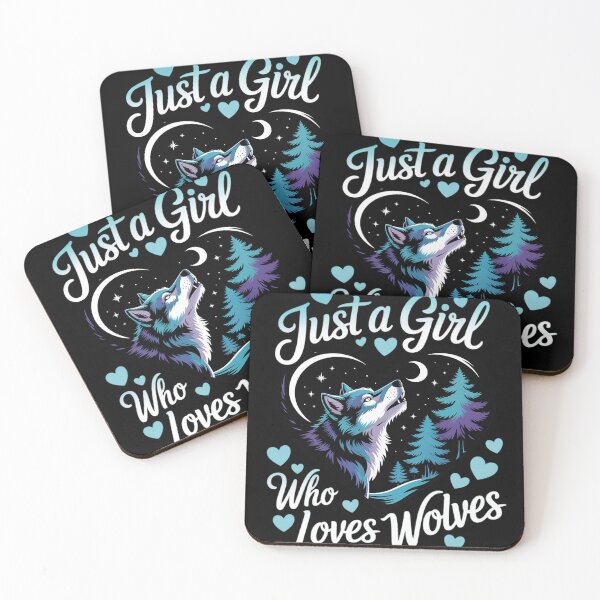 Item preview, Cute Just a Girl Who Loves Wolves Wolf Lover Women And Girls  designed and sold by RoyTill0Art.