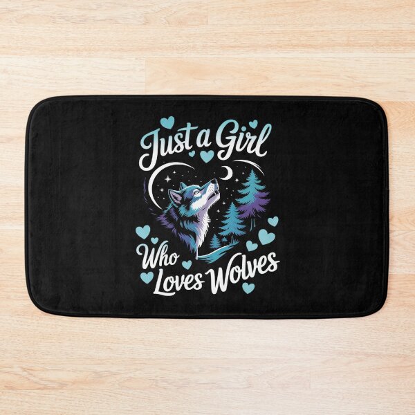 Item preview, Cute Just a Girl Who Loves Wolves Wolf Lover Women And Girls  designed and sold by RoyTill0Art.