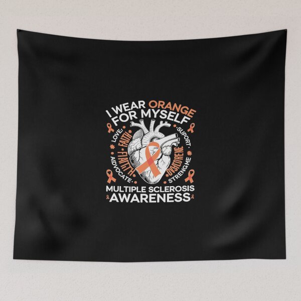Item preview, I Wear Orange Myself MS Warrior Multiple Sclerosis Awareness designed and sold by SyntaxClaw.