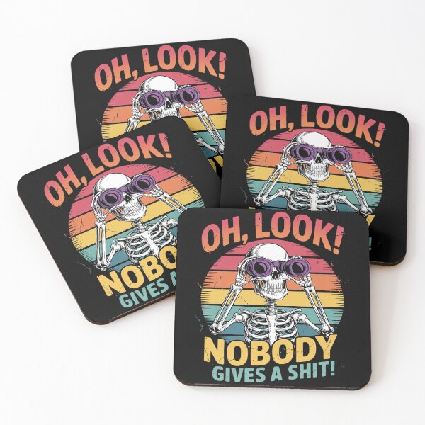 Item preview, Skeleton Oh Look Nobody Gives a S Sarcastic Halloween  designed and sold by MarryIsMonth.