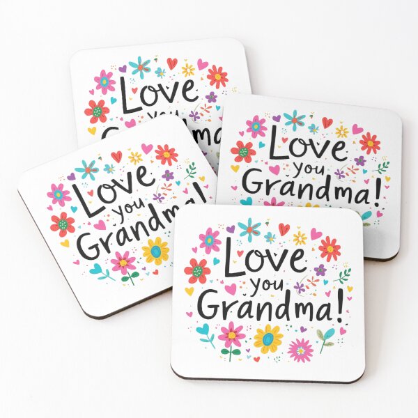 Item preview, Love You Grandma Floral Illustration – Cute Hand Drawn Quote Art designed and sold by Activity01.