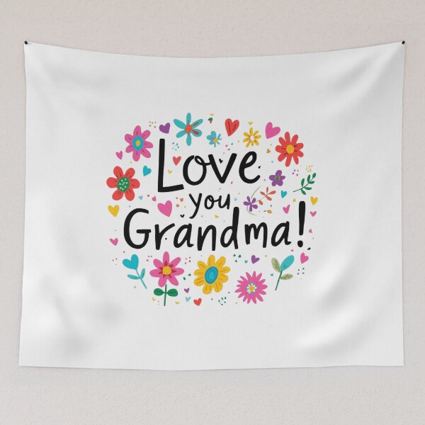 Item preview, Love You Grandma Floral Illustration – Cute Hand Drawn Quote Art designed and sold by Activity01.