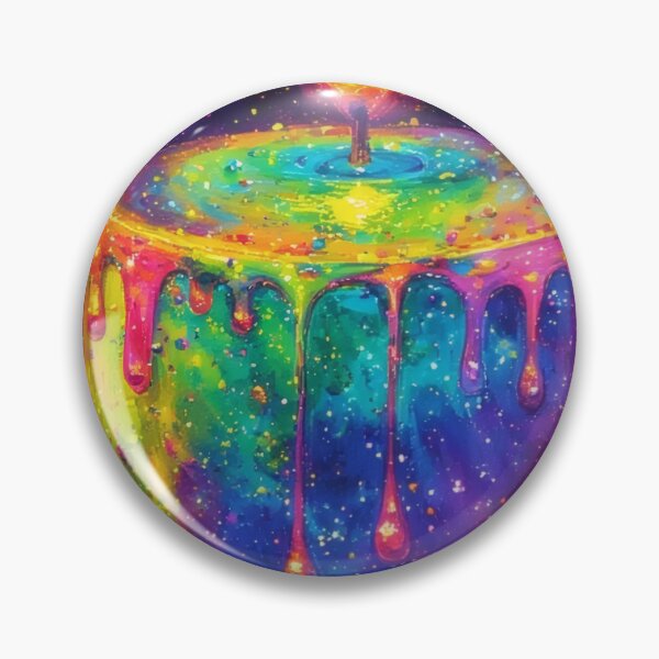 Item preview, Colorful birthday cake with a lit candle designed and sold by Mianku | Für das Leben.