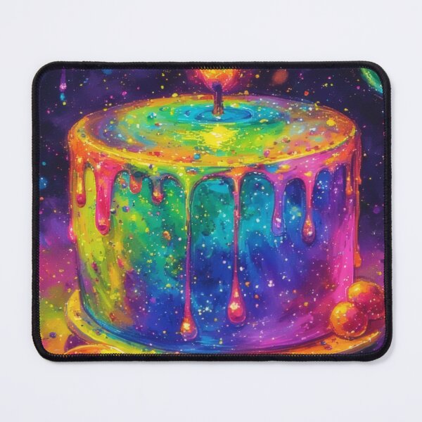 Item preview, Colorful birthday cake with a lit candle designed and sold by Mianku | Für das Leben.