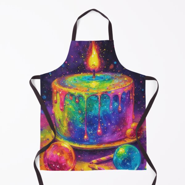 Item preview, Colorful birthday cake with a lit candle designed and sold by Mianku | Für das Leben.