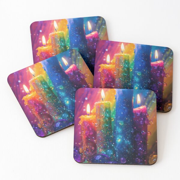 Item preview, Colorful candles with glitter and flames designed and sold by Mianku | Für das Leben.