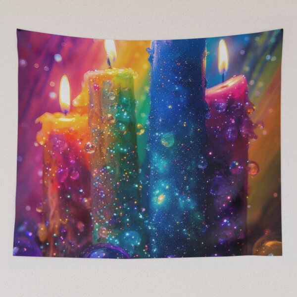 Item preview, Colorful candles with glitter and flames designed and sold by Mianku | Für das Leben.