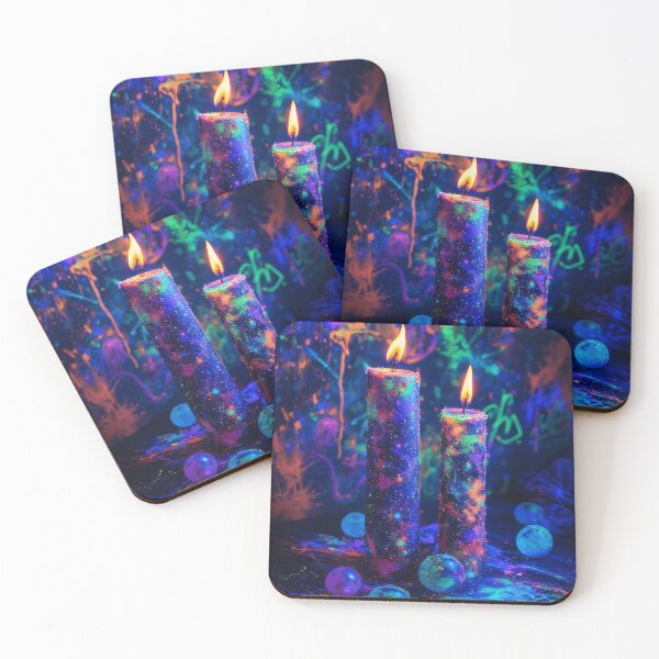 Item preview, Glowing candles in cosmic splendor designed and sold by Mianku | Für das Leben.