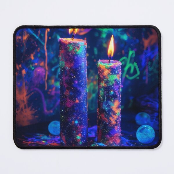 Item preview, Glowing candles in cosmic splendor designed and sold by Mianku | Für das Leben.