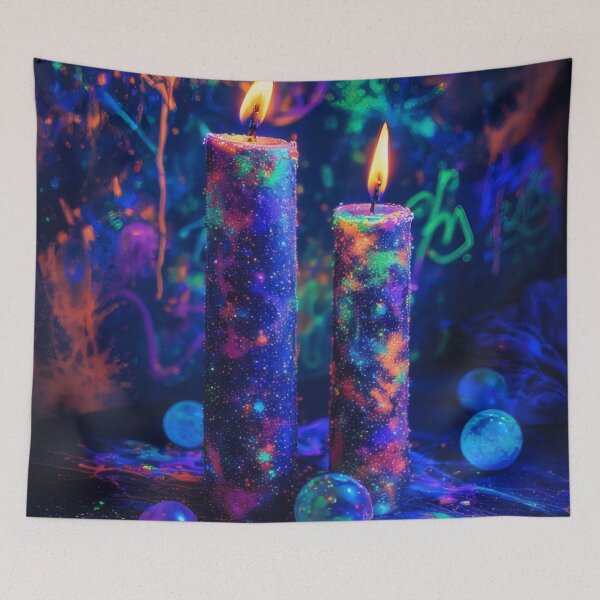 Item preview, Glowing candles in cosmic splendor designed and sold by Mianku | Für das Leben.