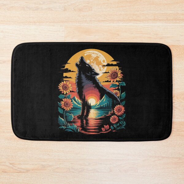 Item preview, Cute Wolf Floral Sunflower Wolves1  designed and sold by RoyTill0Art.