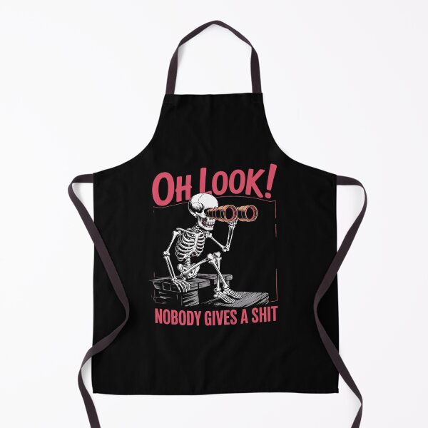 Item preview, Synthwave Skeleton Oh Look Nobody Gives A Shit designed and sold by MarryIsMonth.